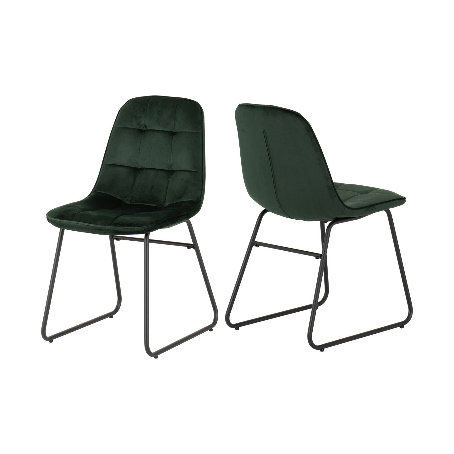Quebec Wave & Lukas Dining Set - Oak Effect/Emerald Velvet