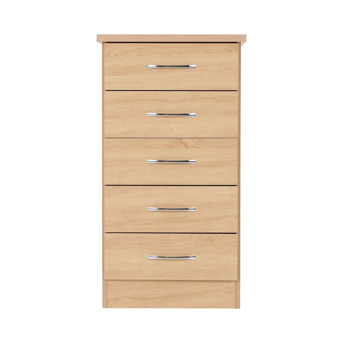 Nevada 5 Drawer Narrow Chest - Sonoma Oak Effect