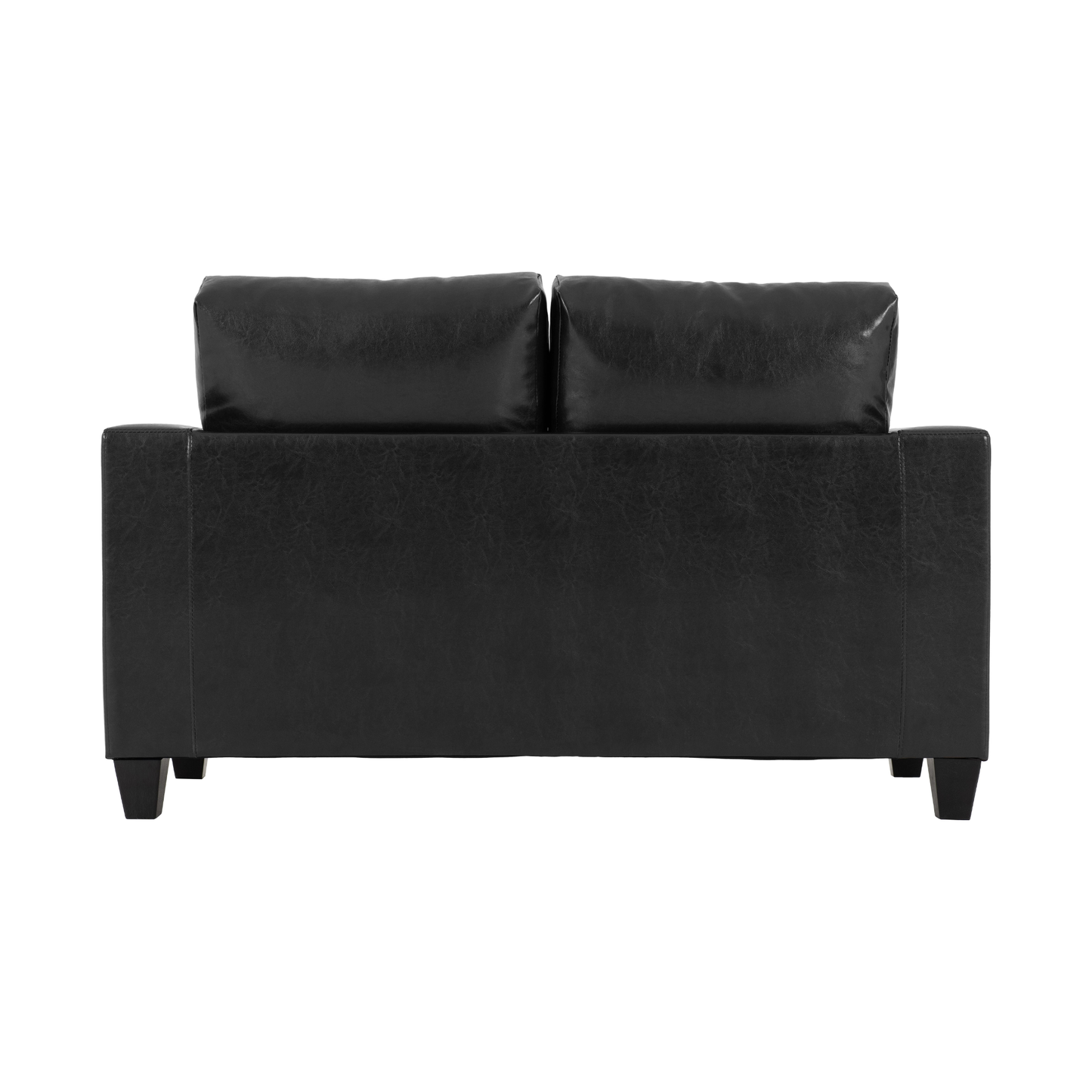 Tempo Two Seater Sofa - Black Faux Leather