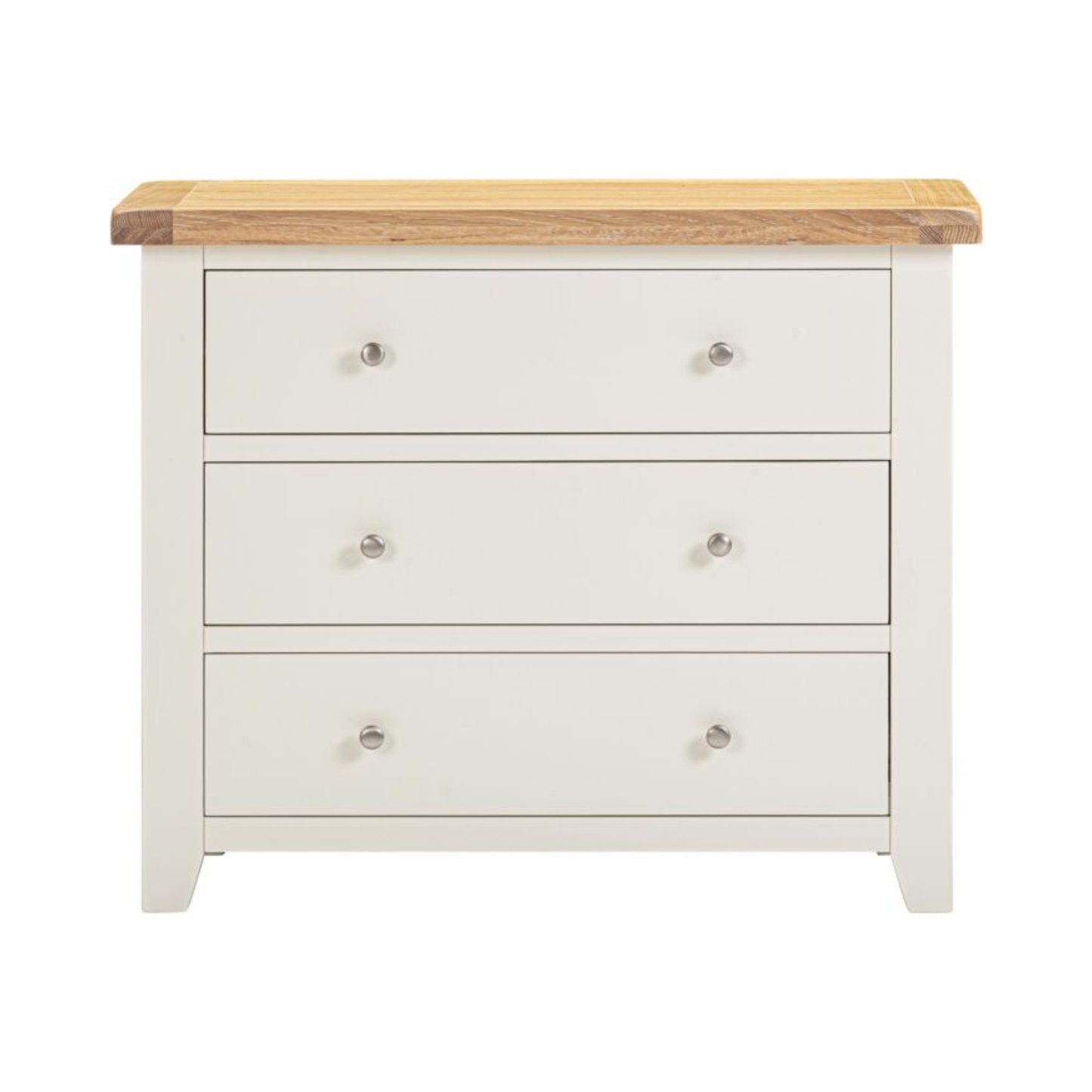 Windsor 3 Drawer Chest – Ivory & Oak
