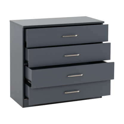 Dakota 3 Door Wardrobe Bedroom Set - Dark Grey