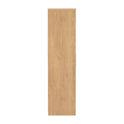 Seville 2 Door Wardrobe - White Gloss/Oak Veneer