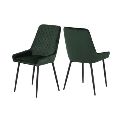 Avery Dining Chair (Set of 2) – Emerald Green Velvet