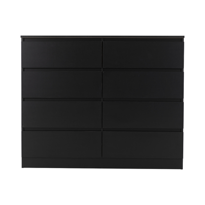 Malvern 8 Drawer Chest - Black