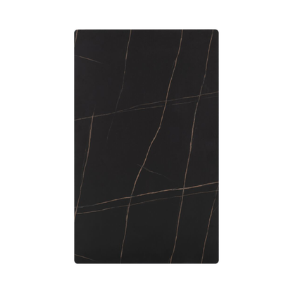Marlow Dining Table in Black Marble Effect – 130cm