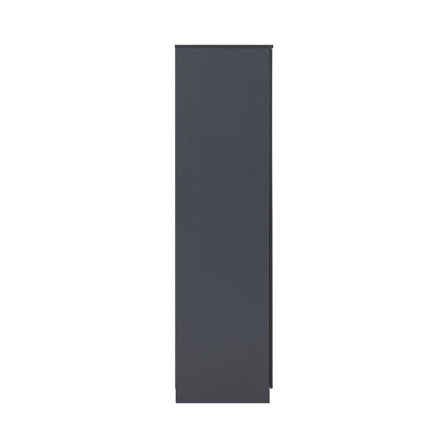 Dakota 3 Door 2 Drawer Mirrored Wardrobe – Dark Grey