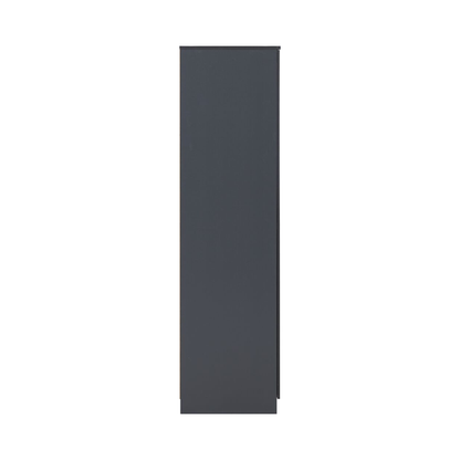 Dakota 3 Door 2 Drawer Mirrored Wardrobe – Dark Grey