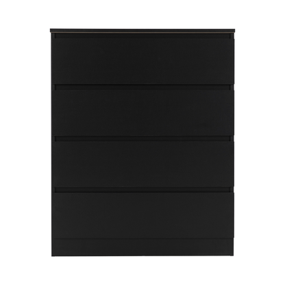 Malvern 4 Drawer Chest – Black, Stylish and Practical Storage