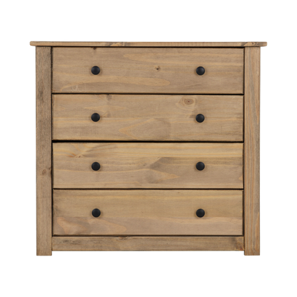 Panama 4 Drawer Chest - Natural Wax