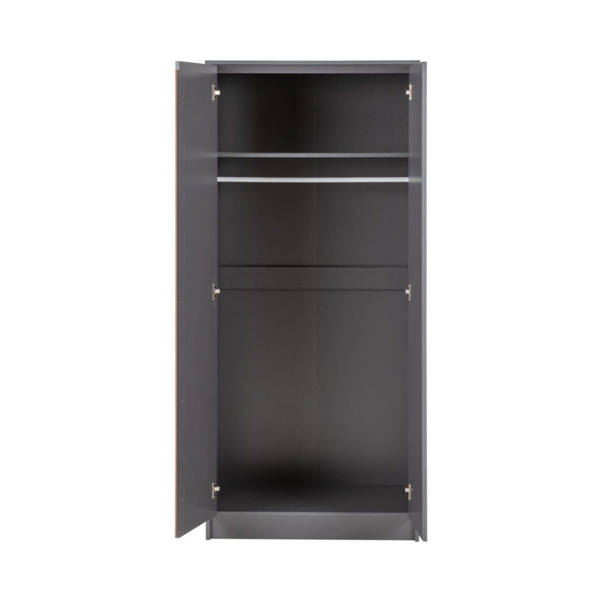 Malvern Grey 2 Door Wardrobe with Hanging Rail & Shelf