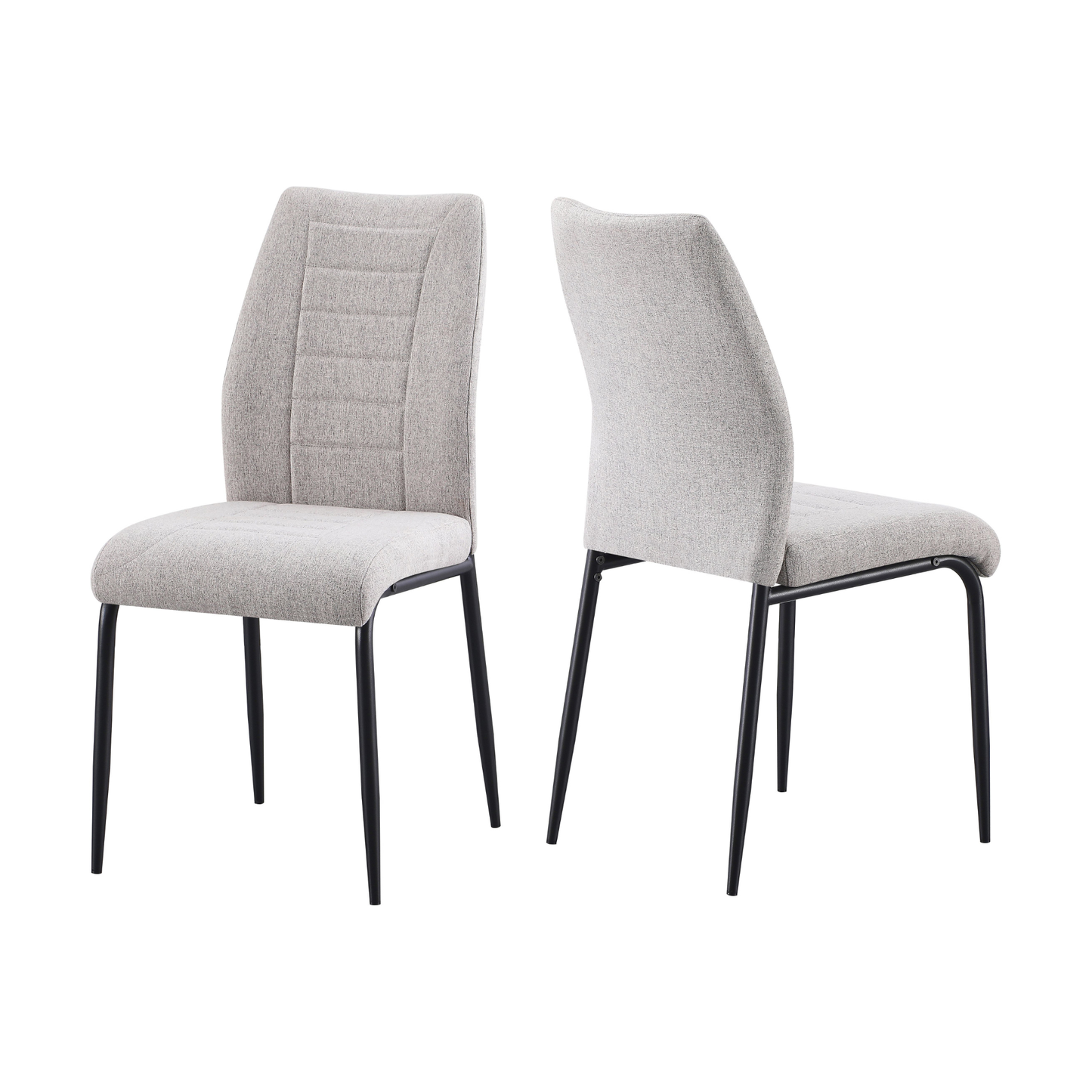 Modena & Chilton Dining Set - Cream/Grey Fabric (4 Chairs)