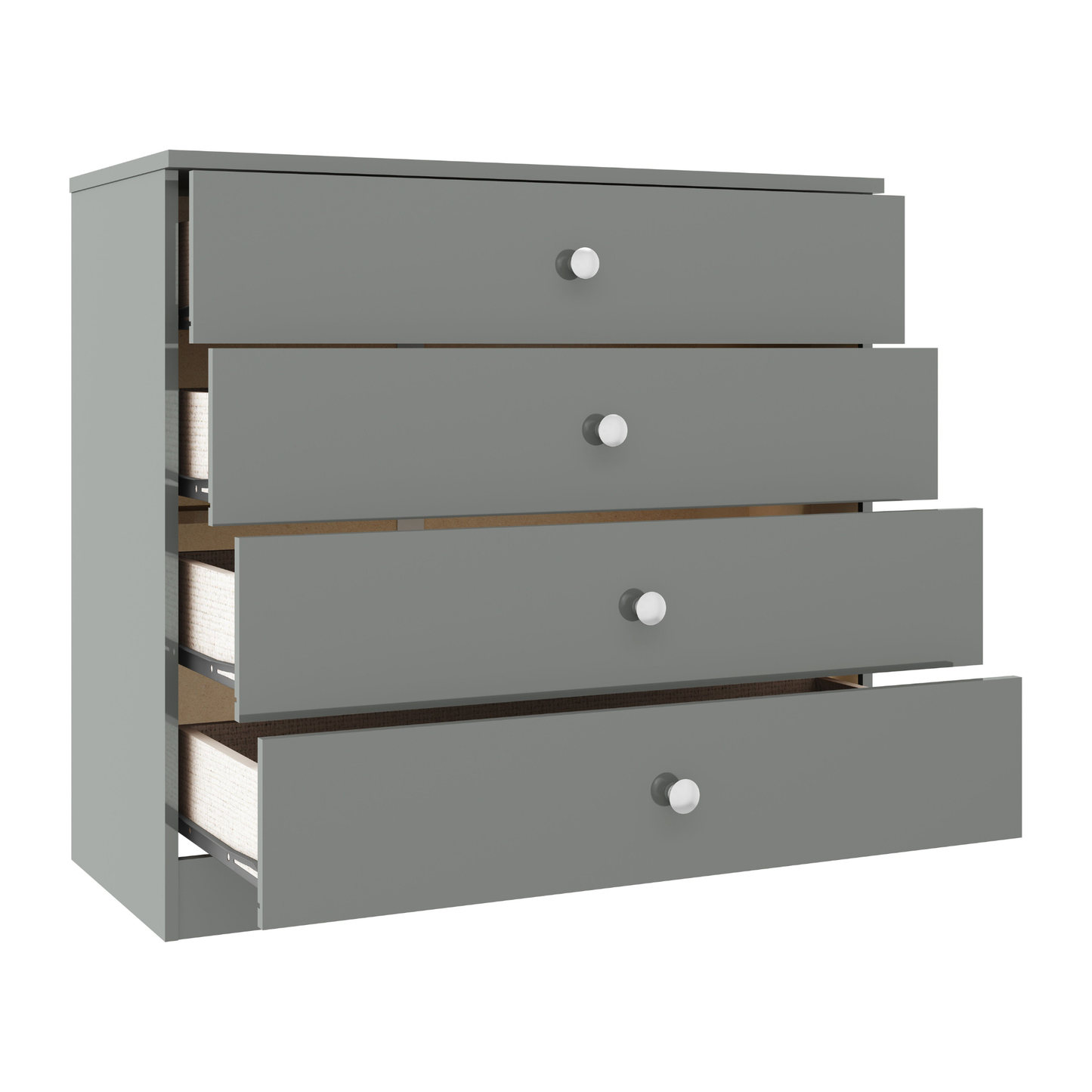 Denver 3 Door Wardrobe Bedroom Set Grey Gloss