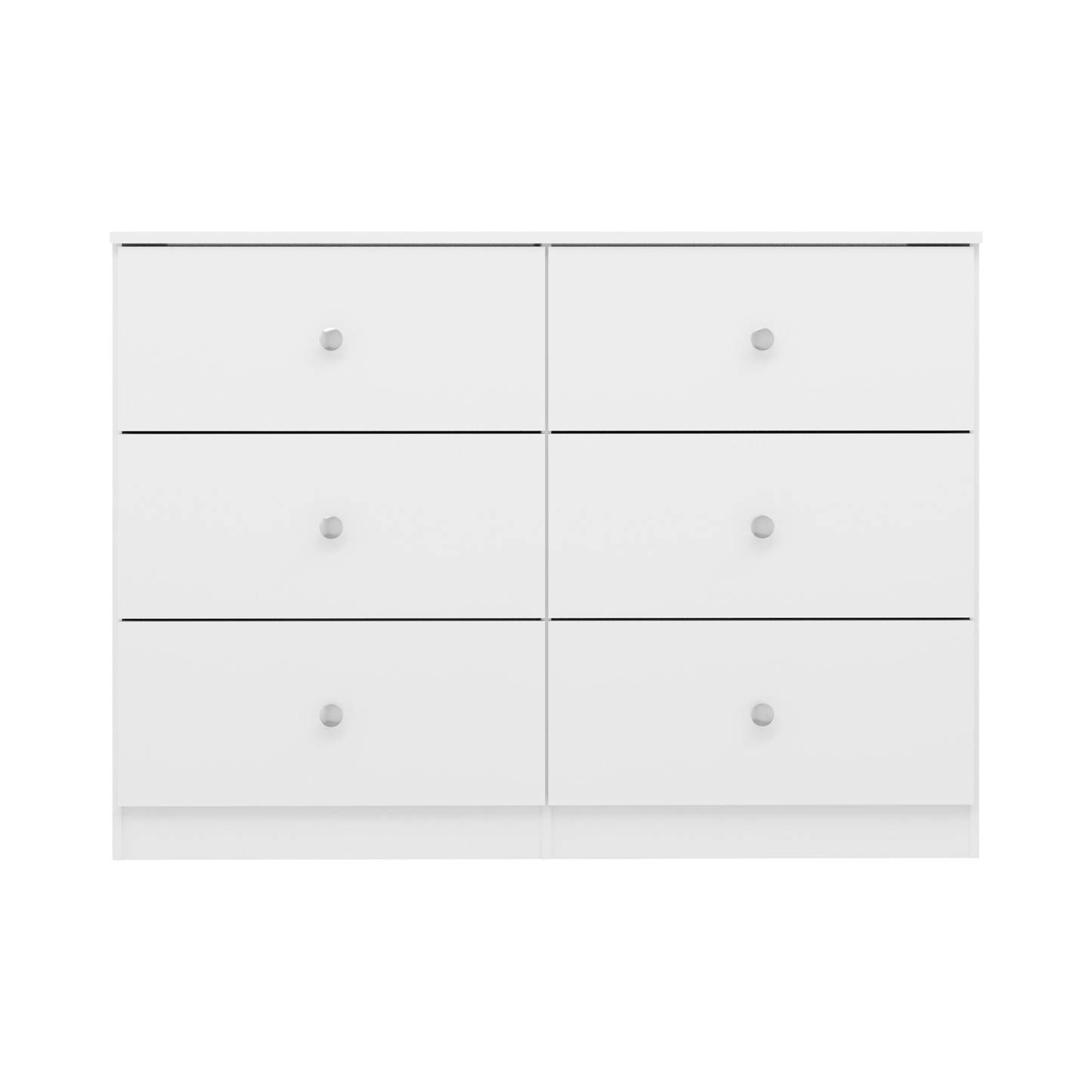 Denver 6 Drawer Chest – White Gloss, Stylish Bedroom Storage