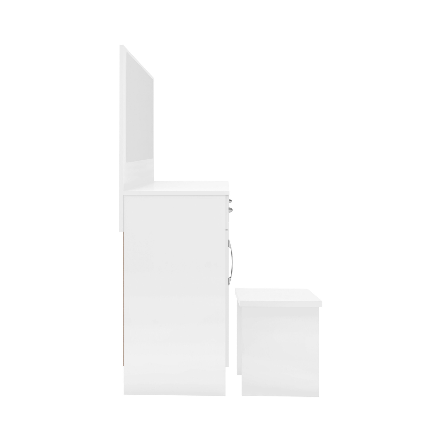 Nevada Vanity/Dressing Table Set - White Gloss
