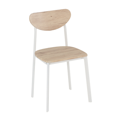 Riley Small Dining Set - White/Light Oak Effect Veneer