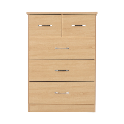 Nevada 3+2 Drawer Chest - Sonoma Oak Effect