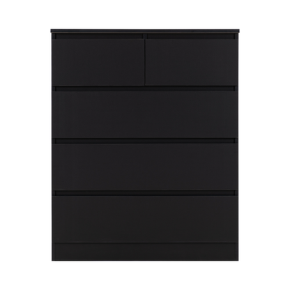 Malvern 3+2 Drawer Chest – Black, Stylish Storage Solution