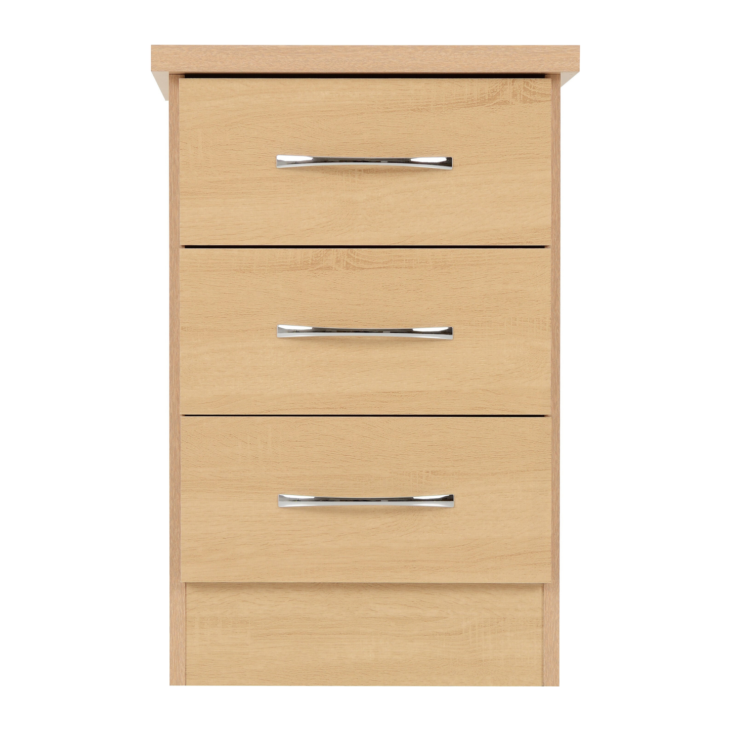 Nevada 3 Drawer Bedside – Sonoma Oak Effect Storage