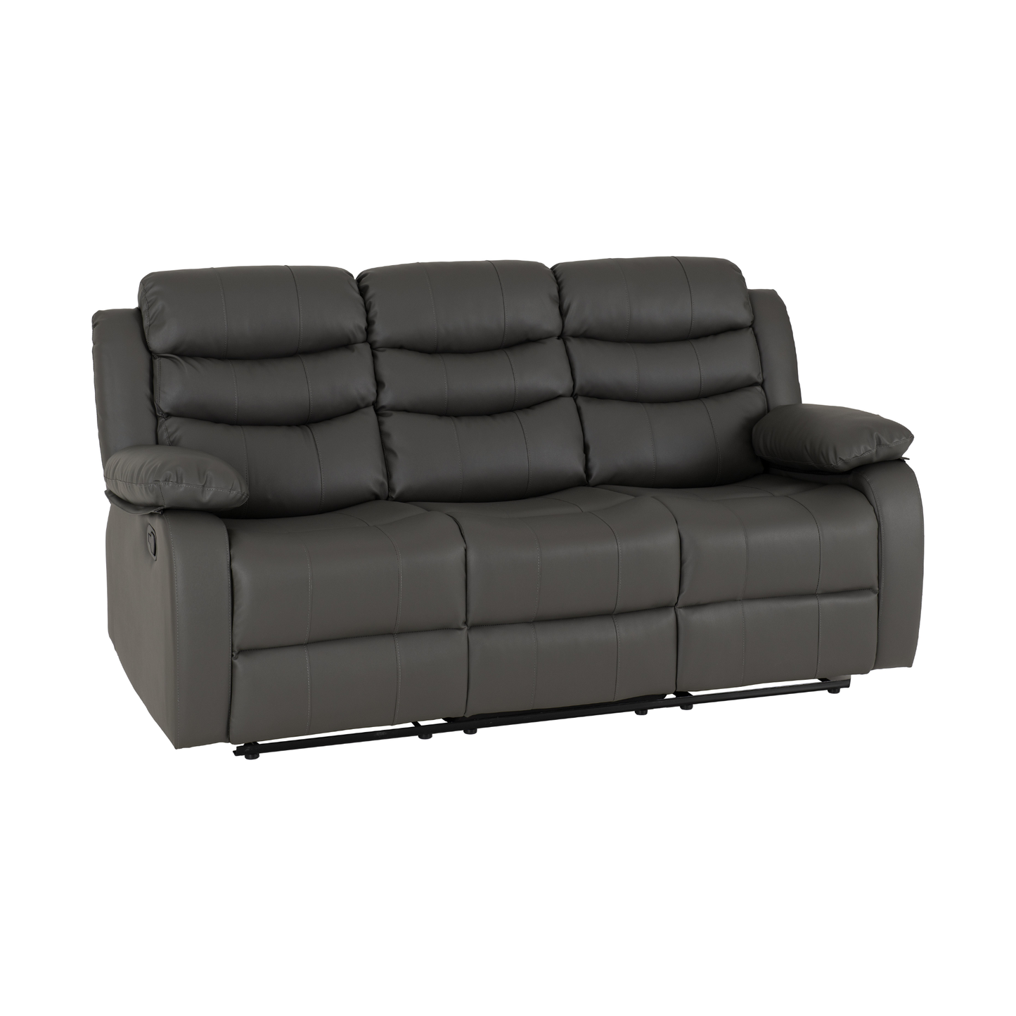 Roma 3+2 Recliner Suite - Grey Faux Leather