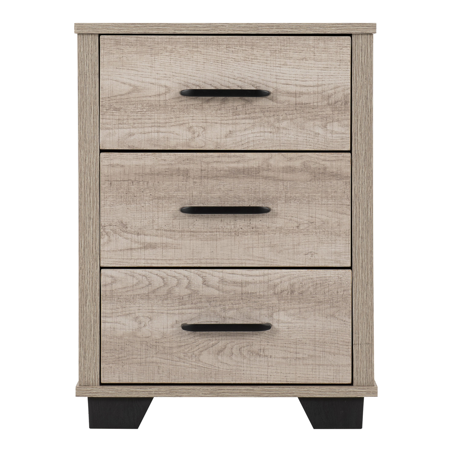 Oliver 3 Drawer Bedside – Light Oak Effect Storage