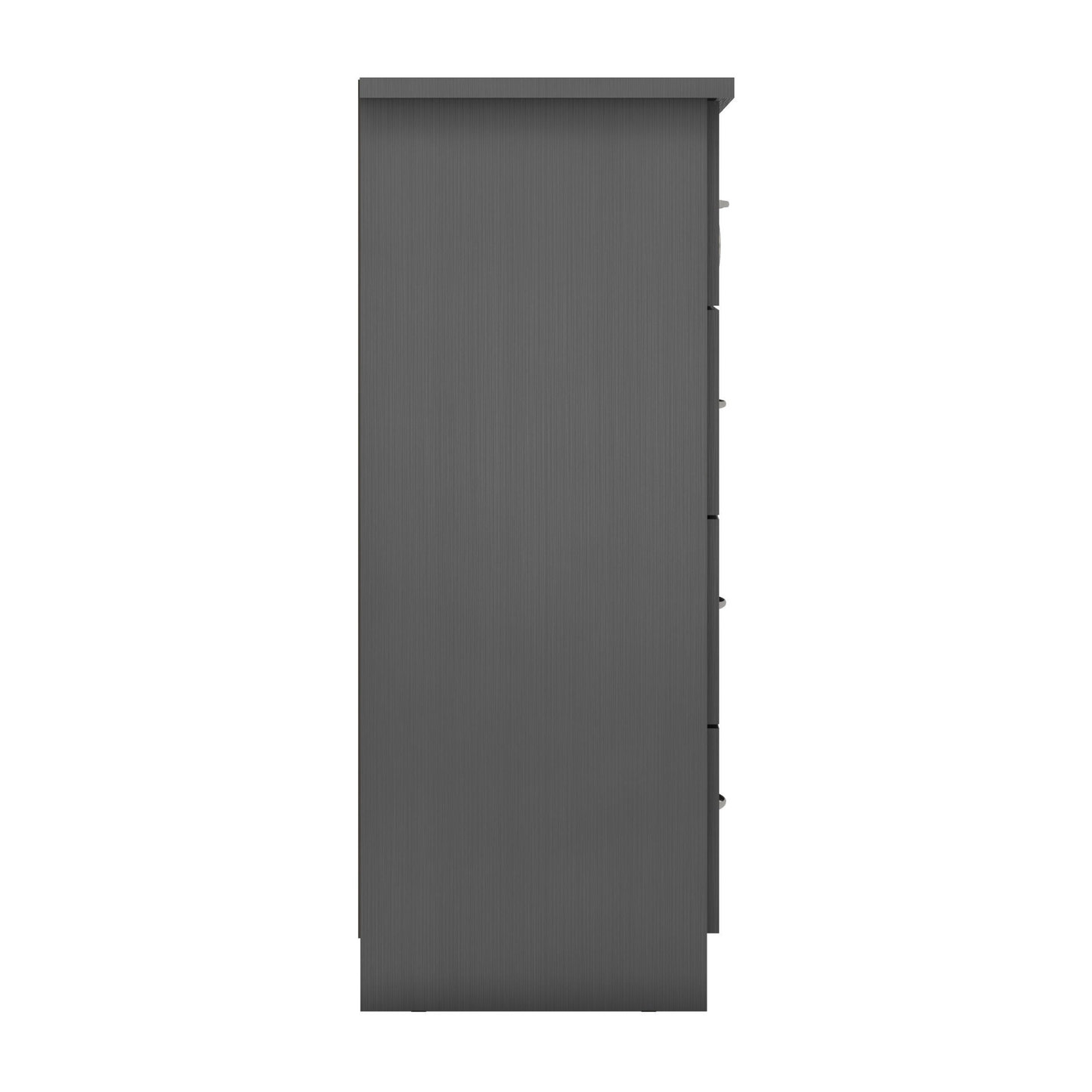 Nevada 5 Drawer Low Wardrobe - 3D Effect Grey