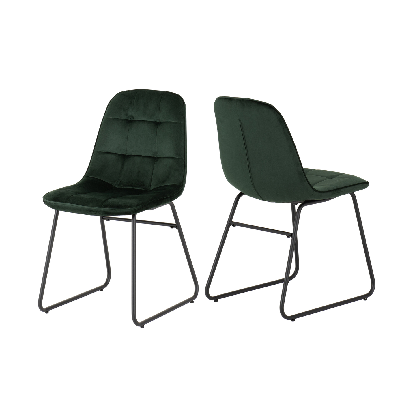 Marlow & Lukas Dining Set - Black Marble/Emerald Velvet