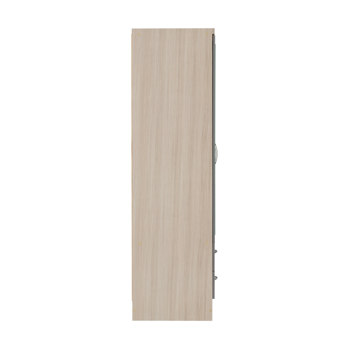 Nevada 4 Door 2 Drawer Wardrobe - Grey Gloss/Light Oak
