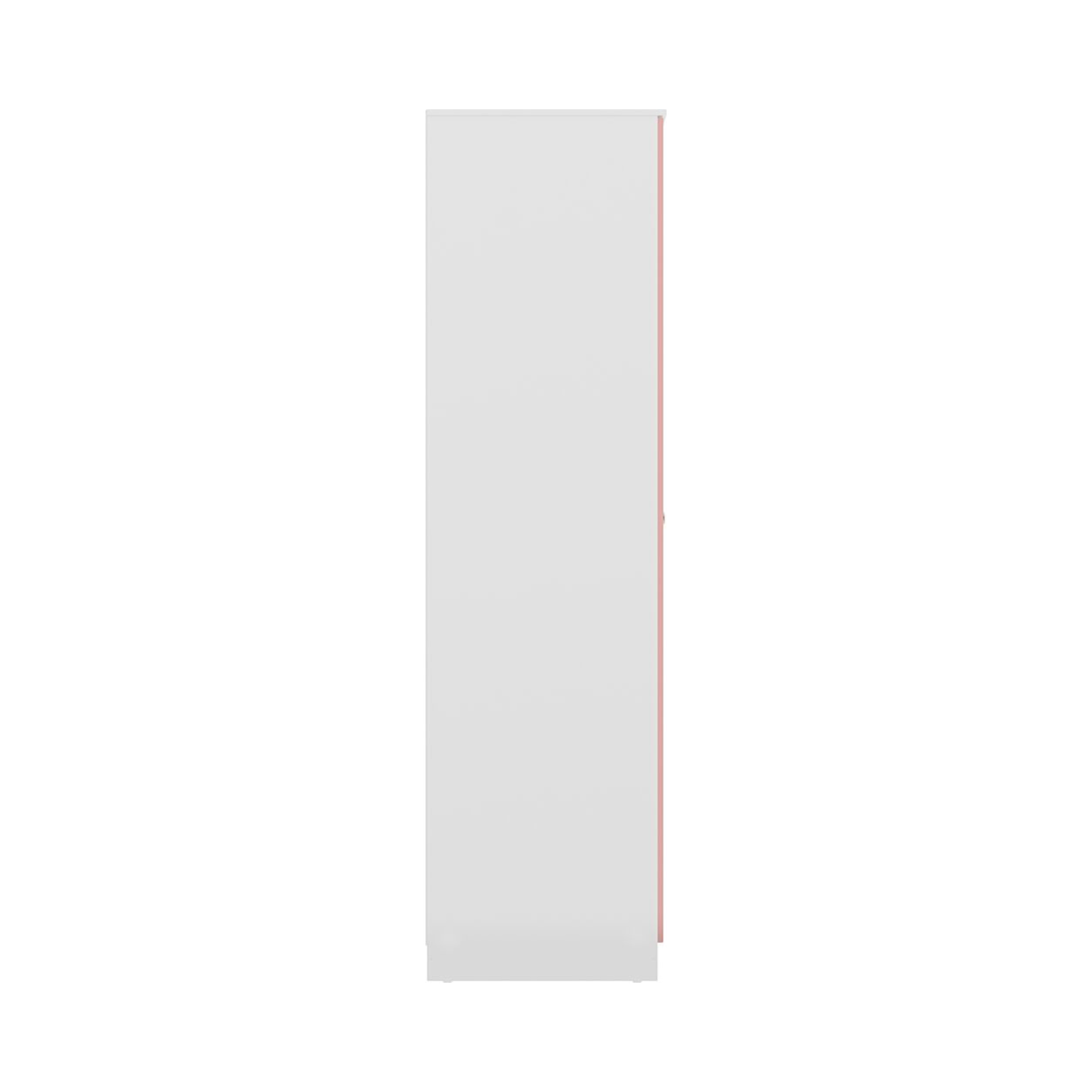 Denver 2 Door Wardrobe in White & Pink Gloss
