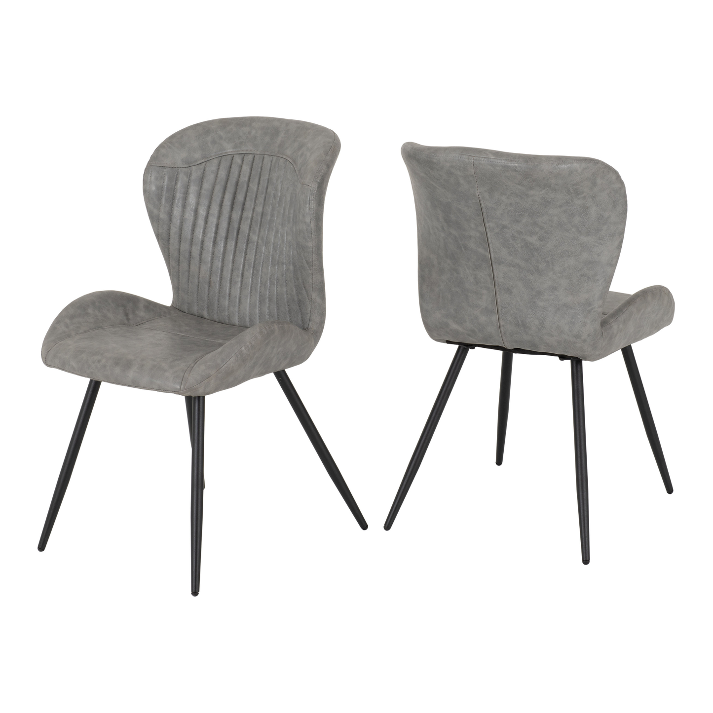 Marlow & Quebec Dining Set – Black Marble & Grey PU