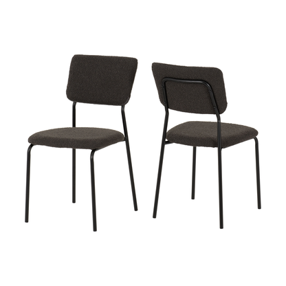 Marlow & Sheldon Dining Set - Black Marble (4 Chairs)