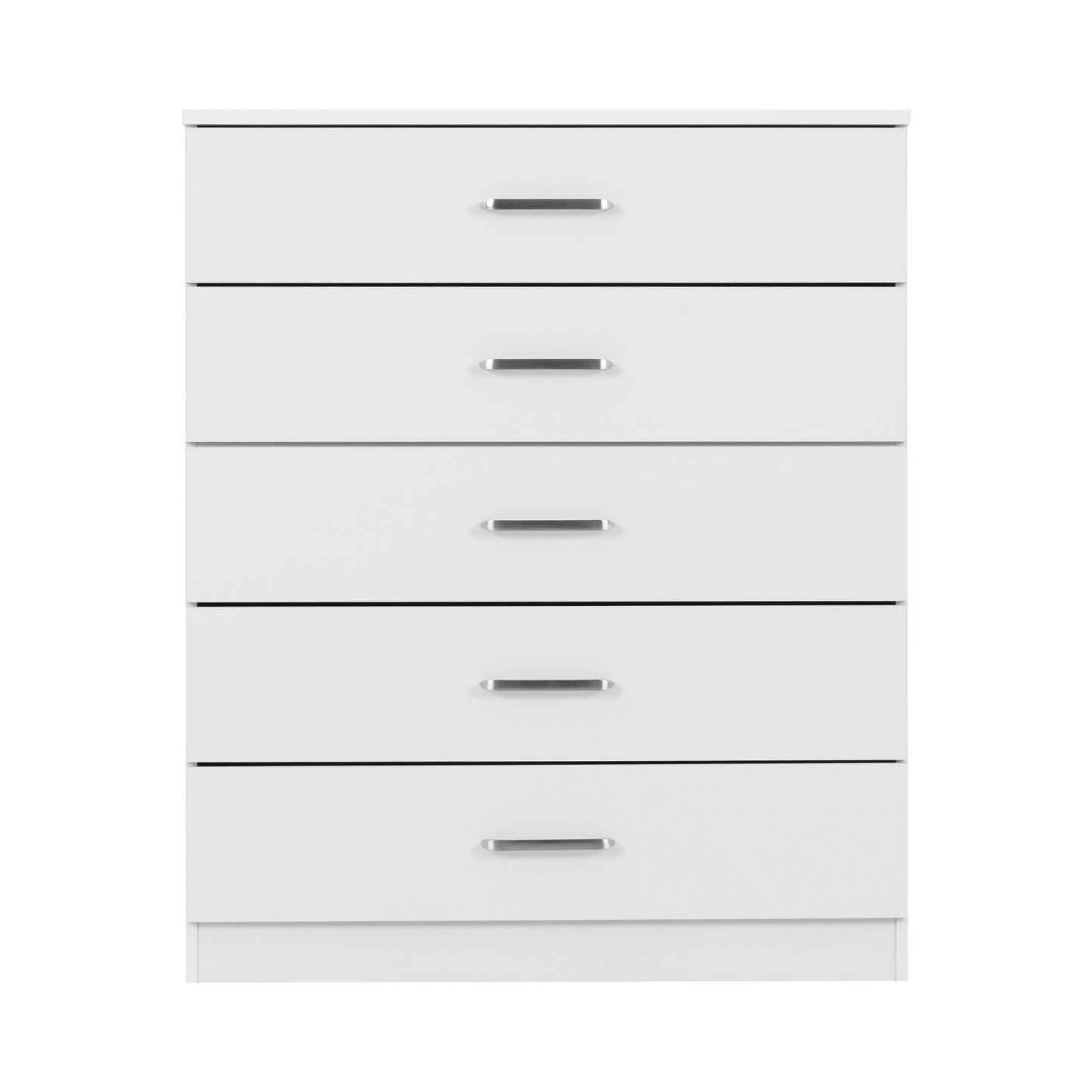 Dakota 5 Drawer Chest – White, Tall Bedroom Storage
