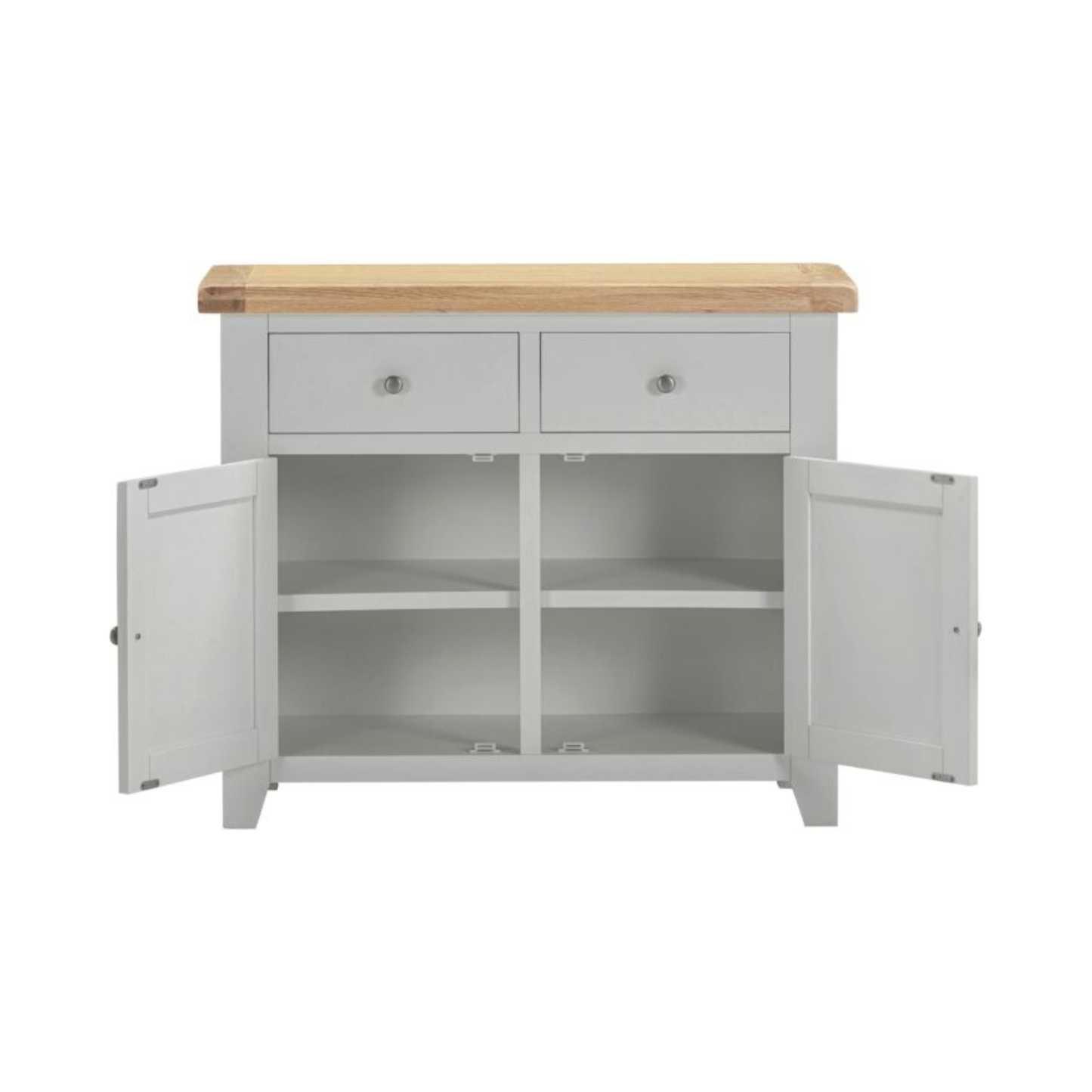 Windsor 2 Door 2 Drawer Sideboard – Pebble Grey/Oak