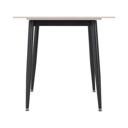 Fenton Dining Table in White Marble Stone Effect – 140cm