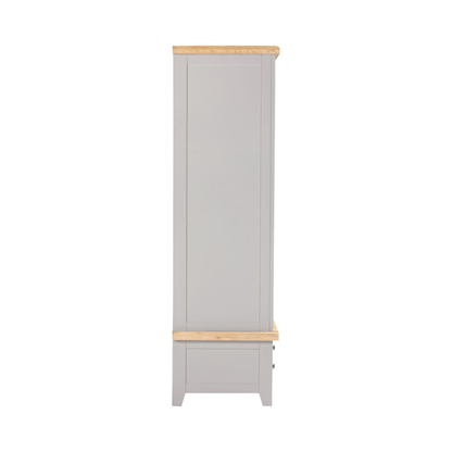Windsor 2 Door 1 Drawer Wardrobe – Pebble Grey/Oak