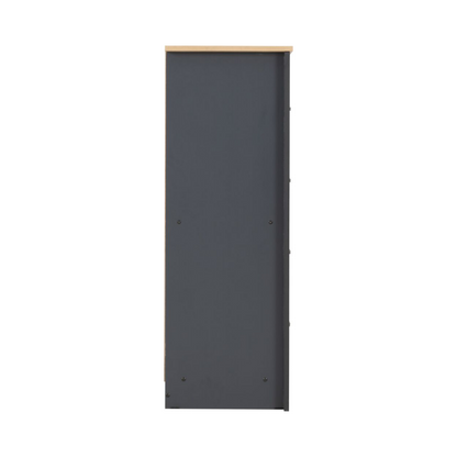 Portland 4 Drawer Chest - Grey/Oak Effect