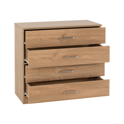 Dakota Trio Set Oak Effect Wardrobe Chest & Bedside