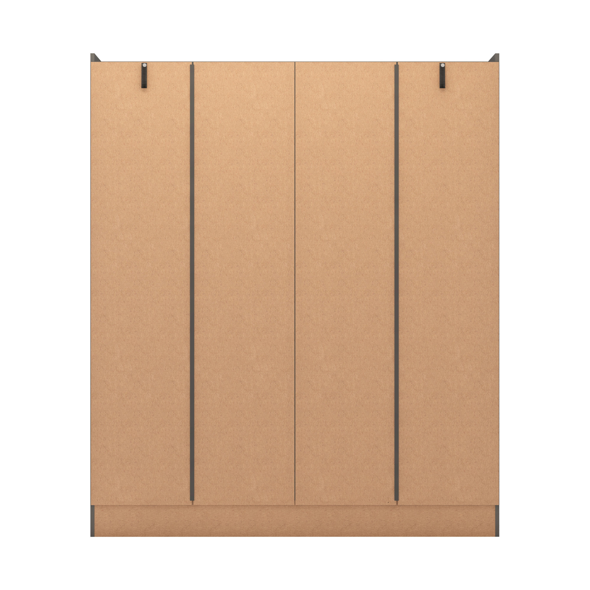 Nevada 4 Door 2 Drawer Wardrobe - 3D Effect Grey