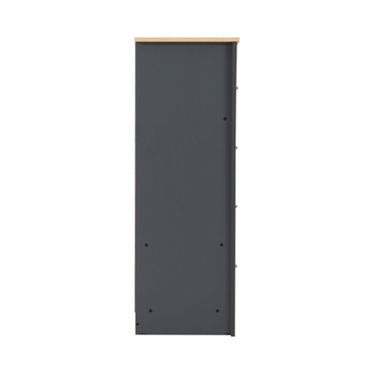 Portland 3+2 Drawer Chest - Grey/Oak Effect