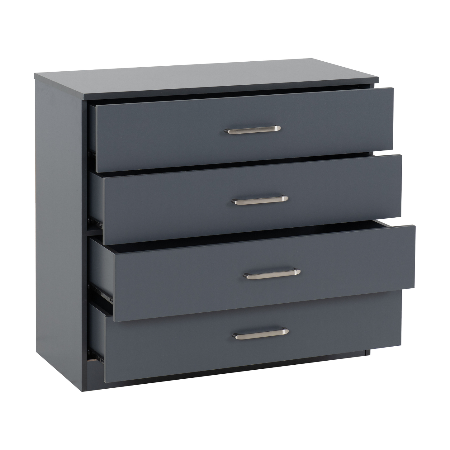 Dakota Trio Set Dark Grey Wardrobe Chest & Bedside