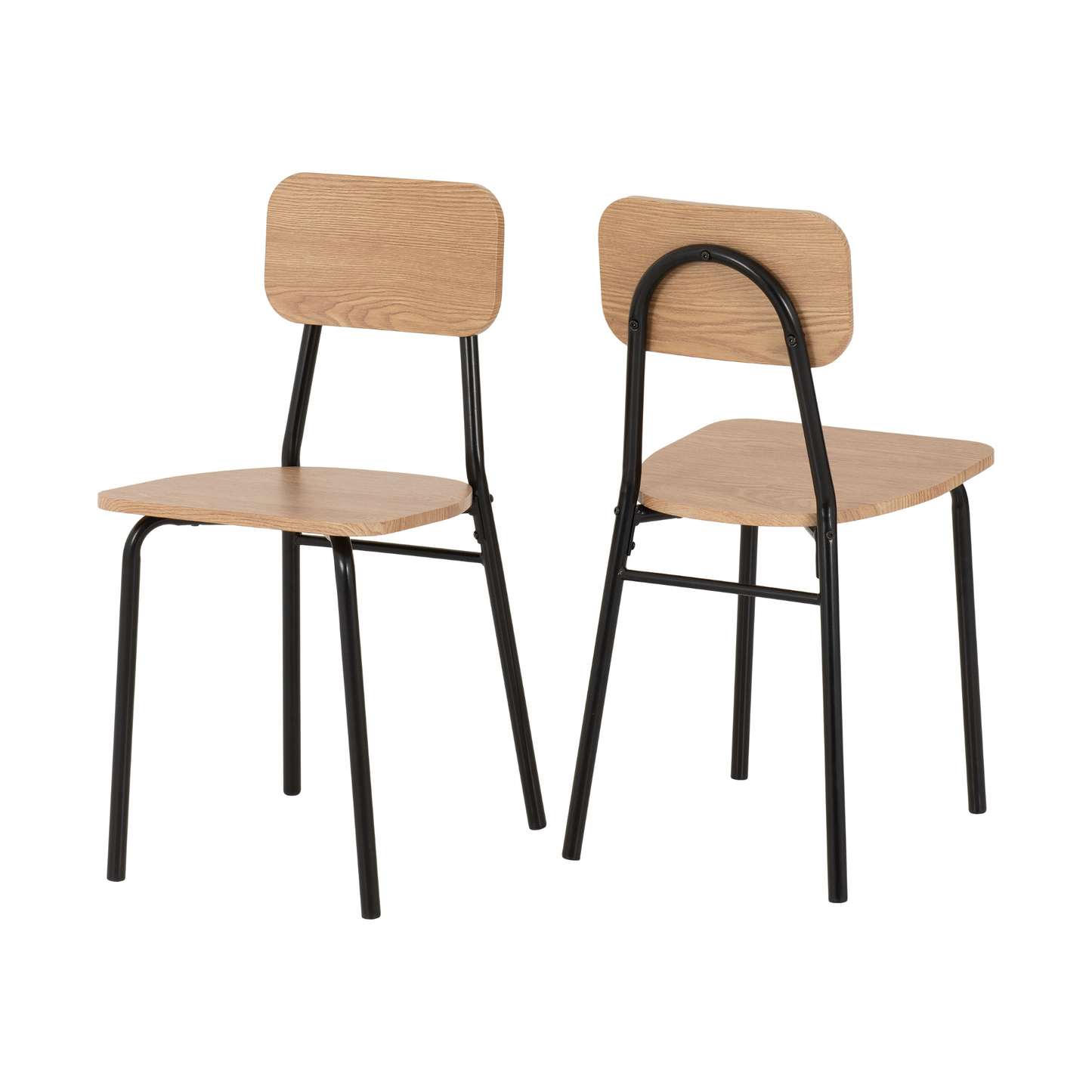 Warren 1+2 Dining Set - Russet Oak Effect/Black