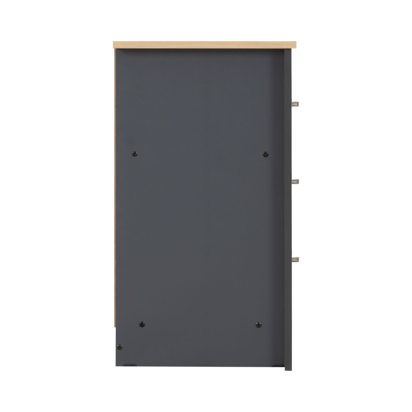 Portland 3 Drawer Chest - Grey/Oak Effect