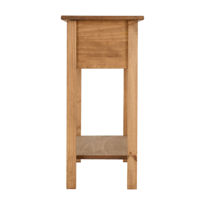 Corona 2 Drawer Console Table With Shelf - Distressed Pine