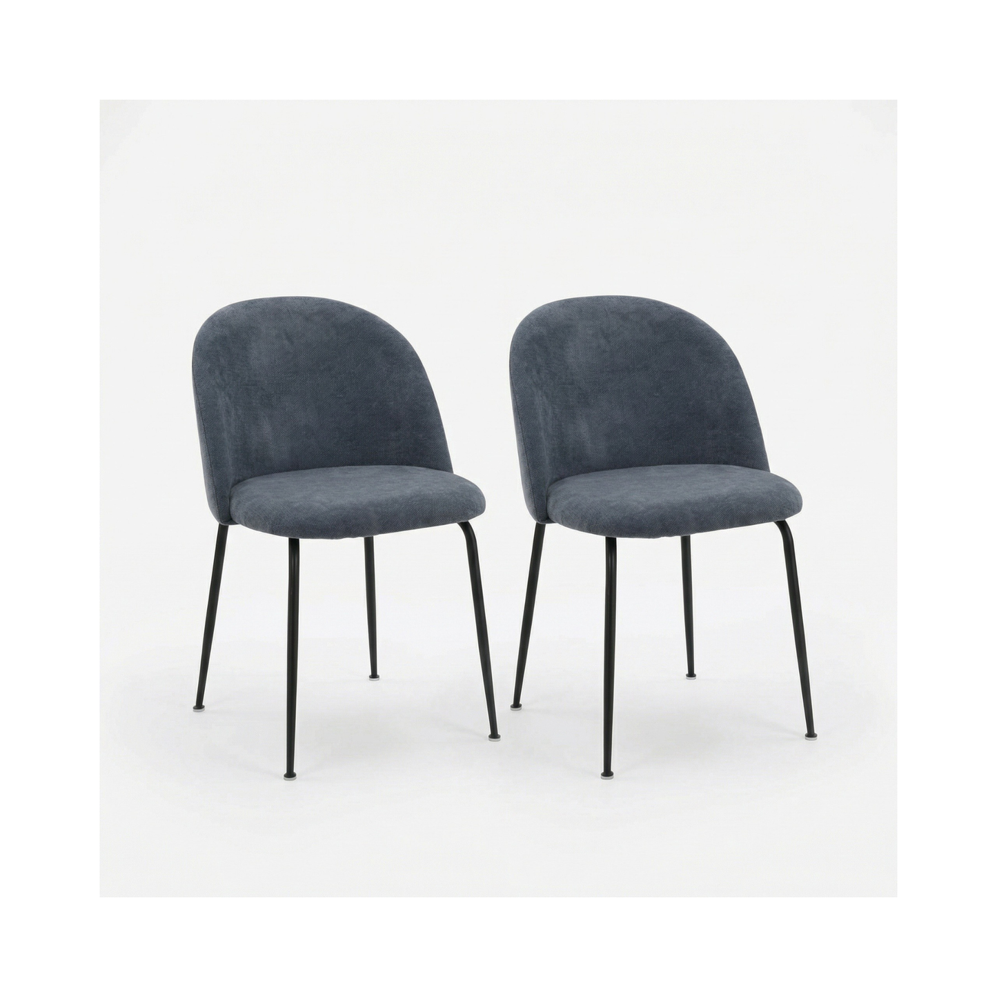 Freya Pack of 2 Steel Blue Fabric Dining Chairs