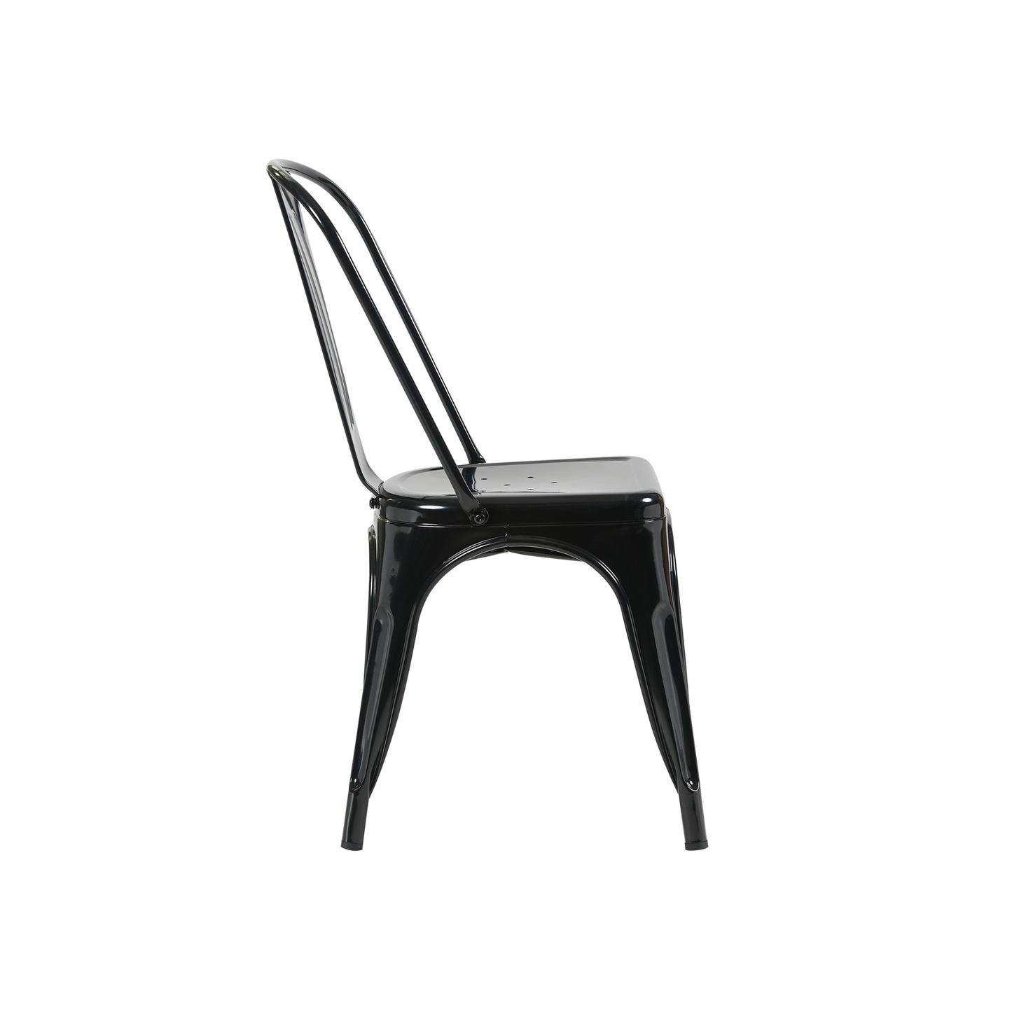 Bistro Pack of 4 Black Metal Chairs