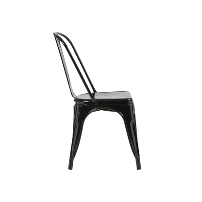 Bistro Pack of 4 Black Metal Chairs