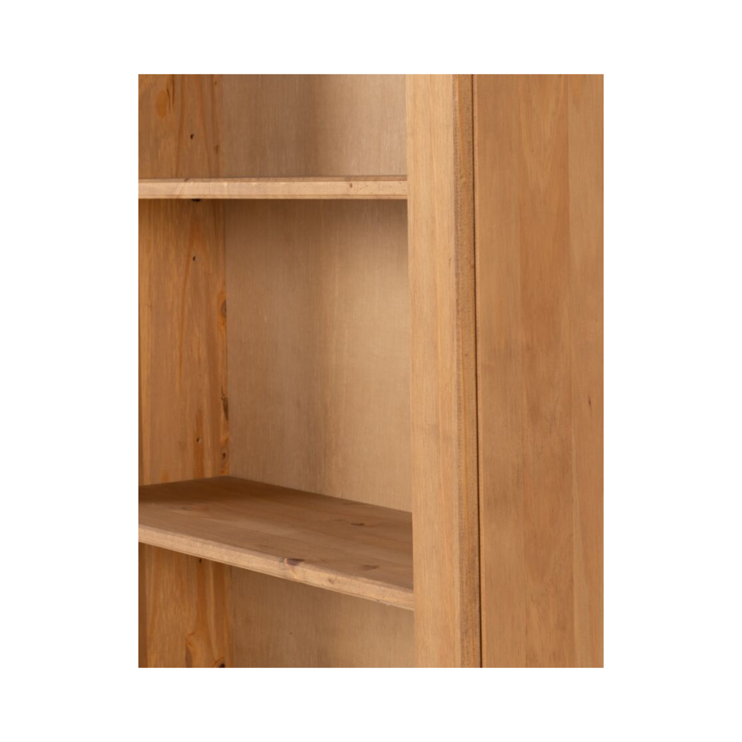 Corona Distressed Waxed Pine Low Bookcase