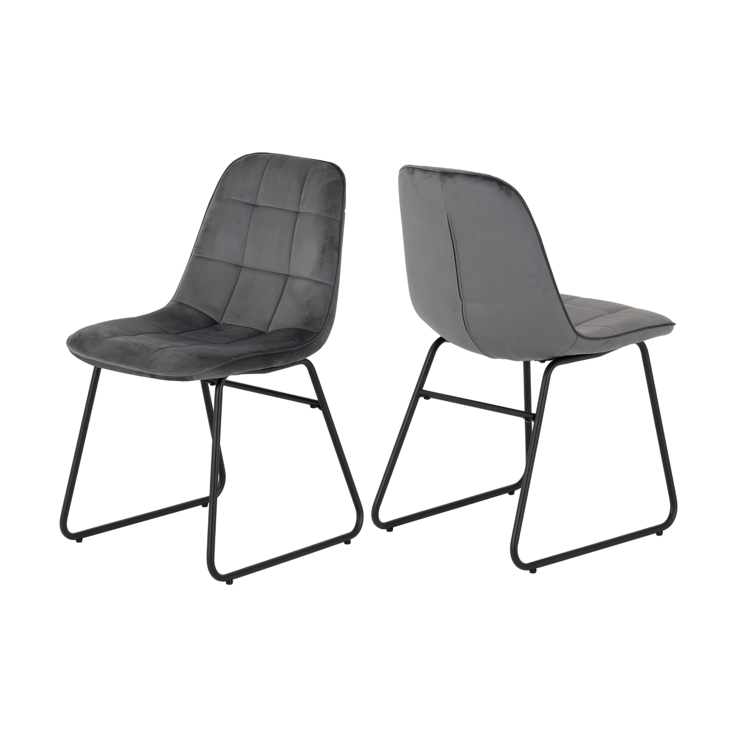 Modena & Lukas Dining Set - Cream/Grey Velvet (4 Chairs)
