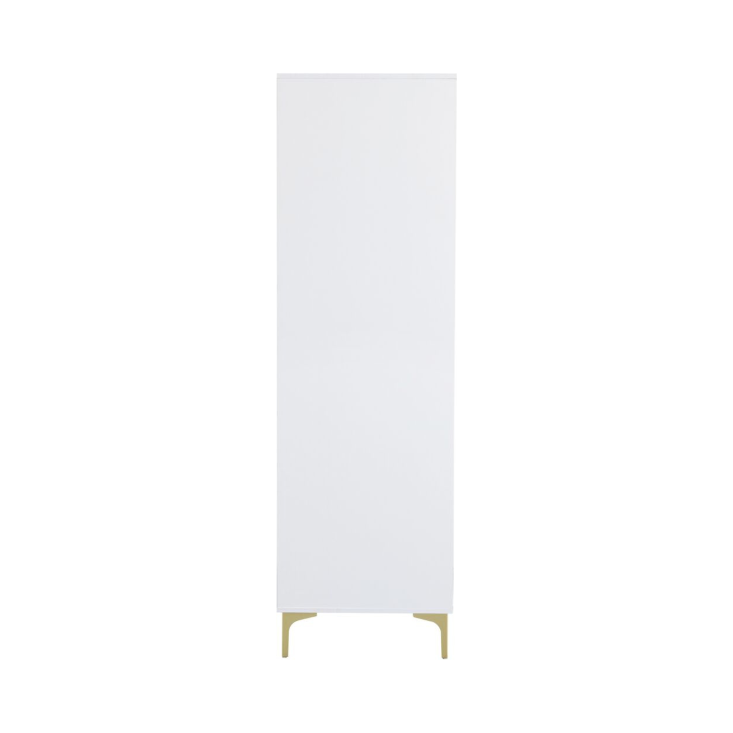 Miami 3 Door Wardrobe – White & Gold, Dual Storage