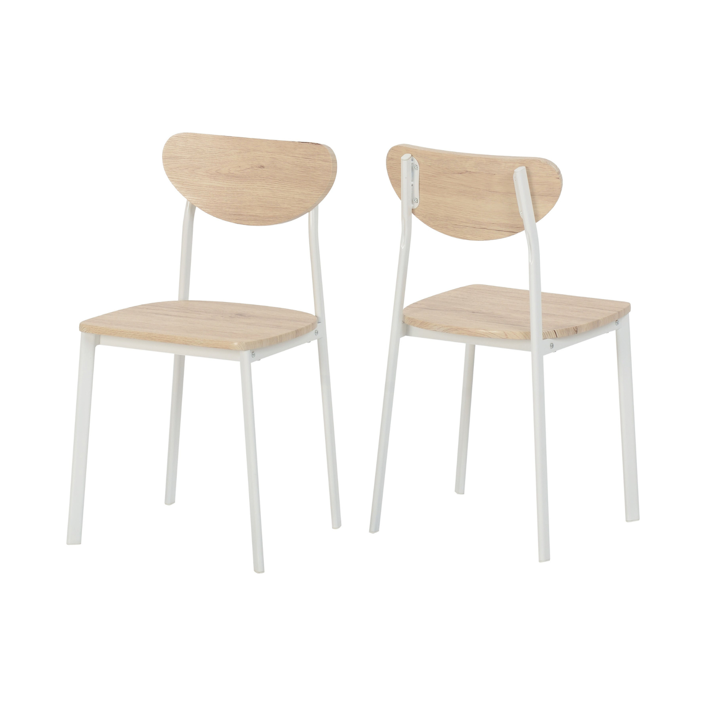 Riley Large Dining Set - White/Light Oak Effect Veneer