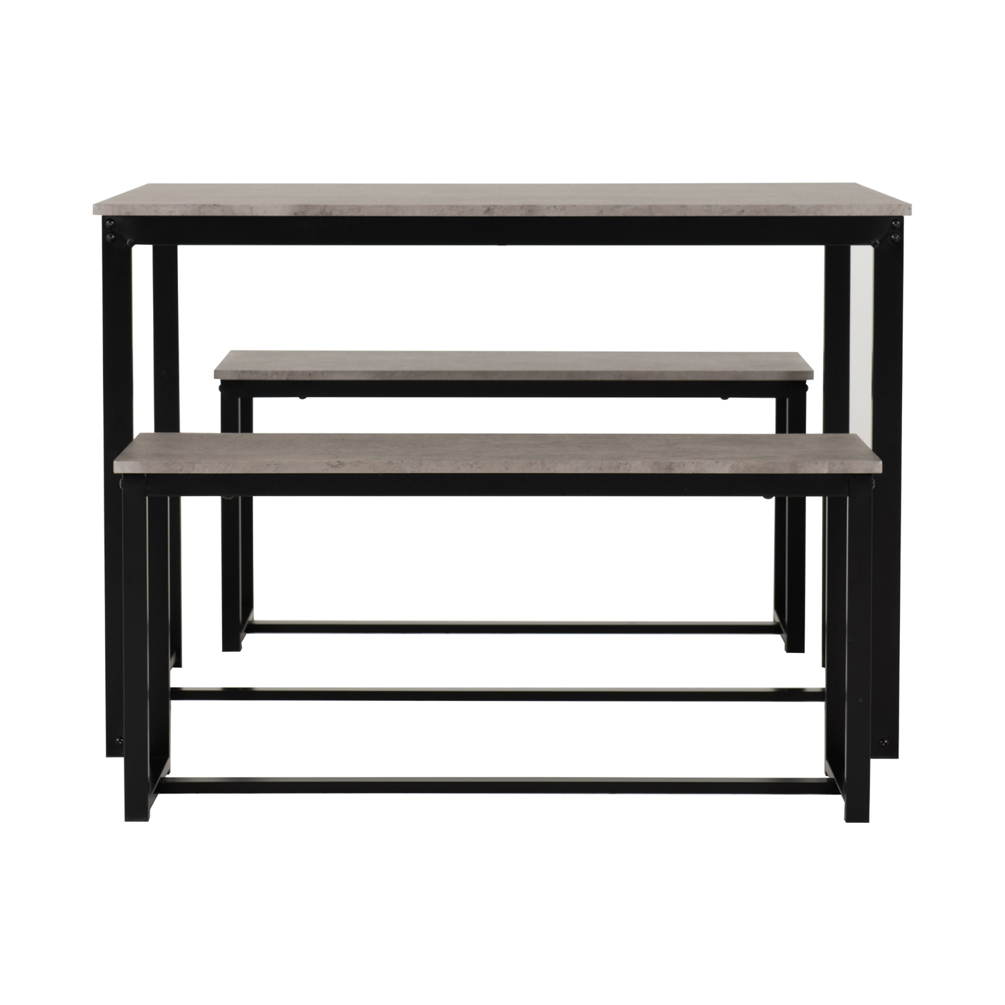 Lincoln 1+2 Dining Bench Set - Sonoma Oak/Black
